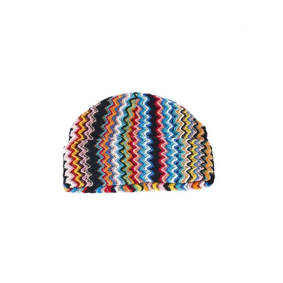 Missoni Zigzag Knit Beanie Multicolor Women Multicolor Hats